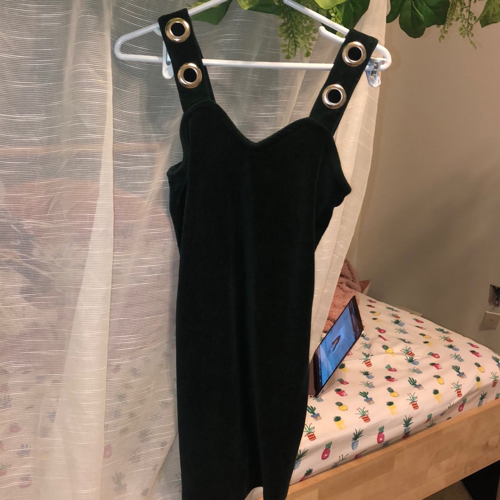 Stretchy corduroy style mini dress